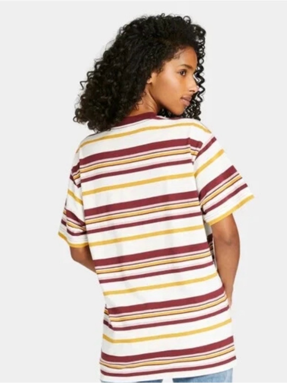 Weekend Soul Striped Oversized Lounge T-Shirt